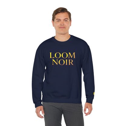 Gothic Gold Script Crewneck - Loom Noir Streetwear Sweatshirt