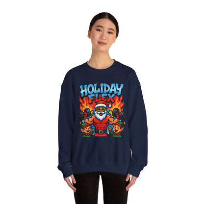 Holiday Flex Fit Santa Sweatshirt - Funny Christmas Crewneck | Loom Noir