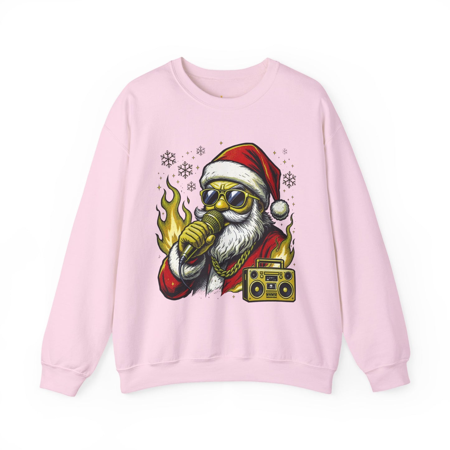 Santa Rapper Holiday Sweatshirt - Hip Hop Christmas Crewneck | Loom Noir