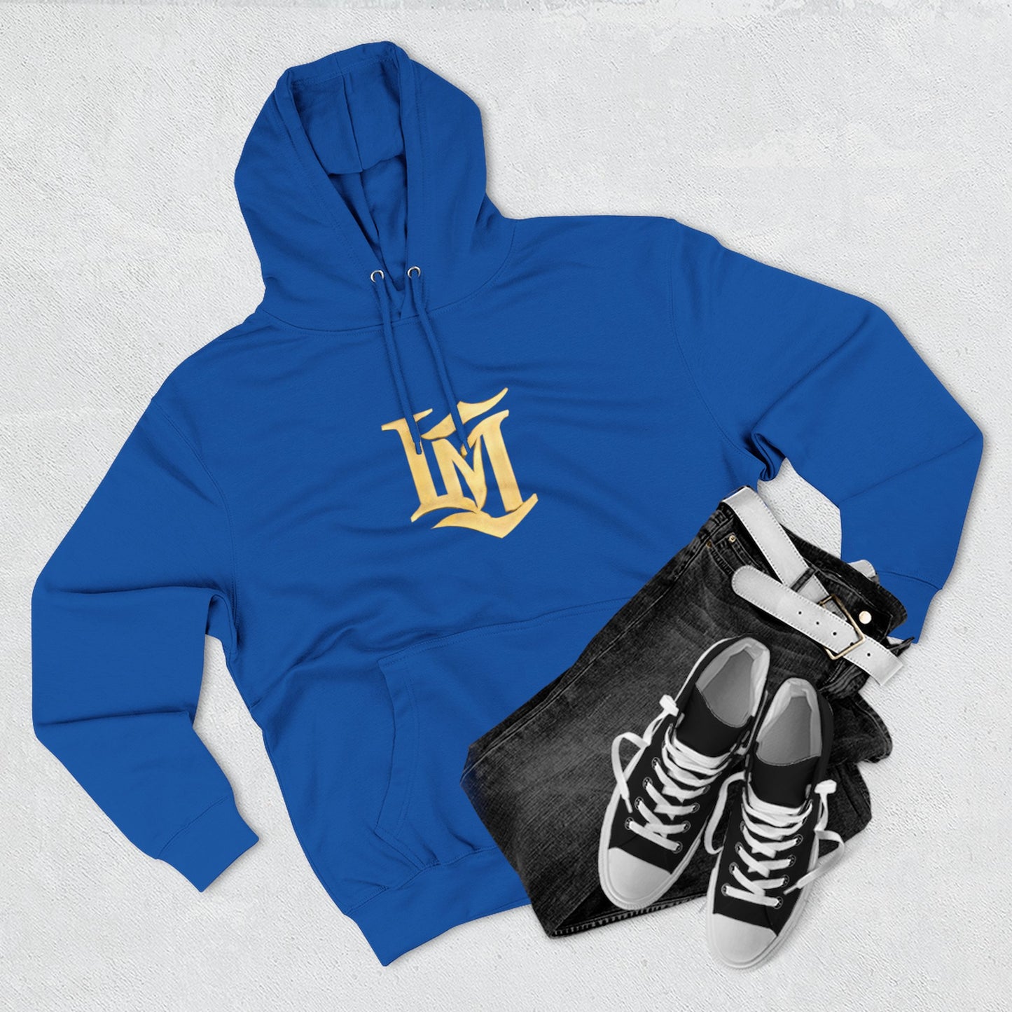 Gold Script LM Hoodie - Vintage Athletic Streetwear | Loom Noir