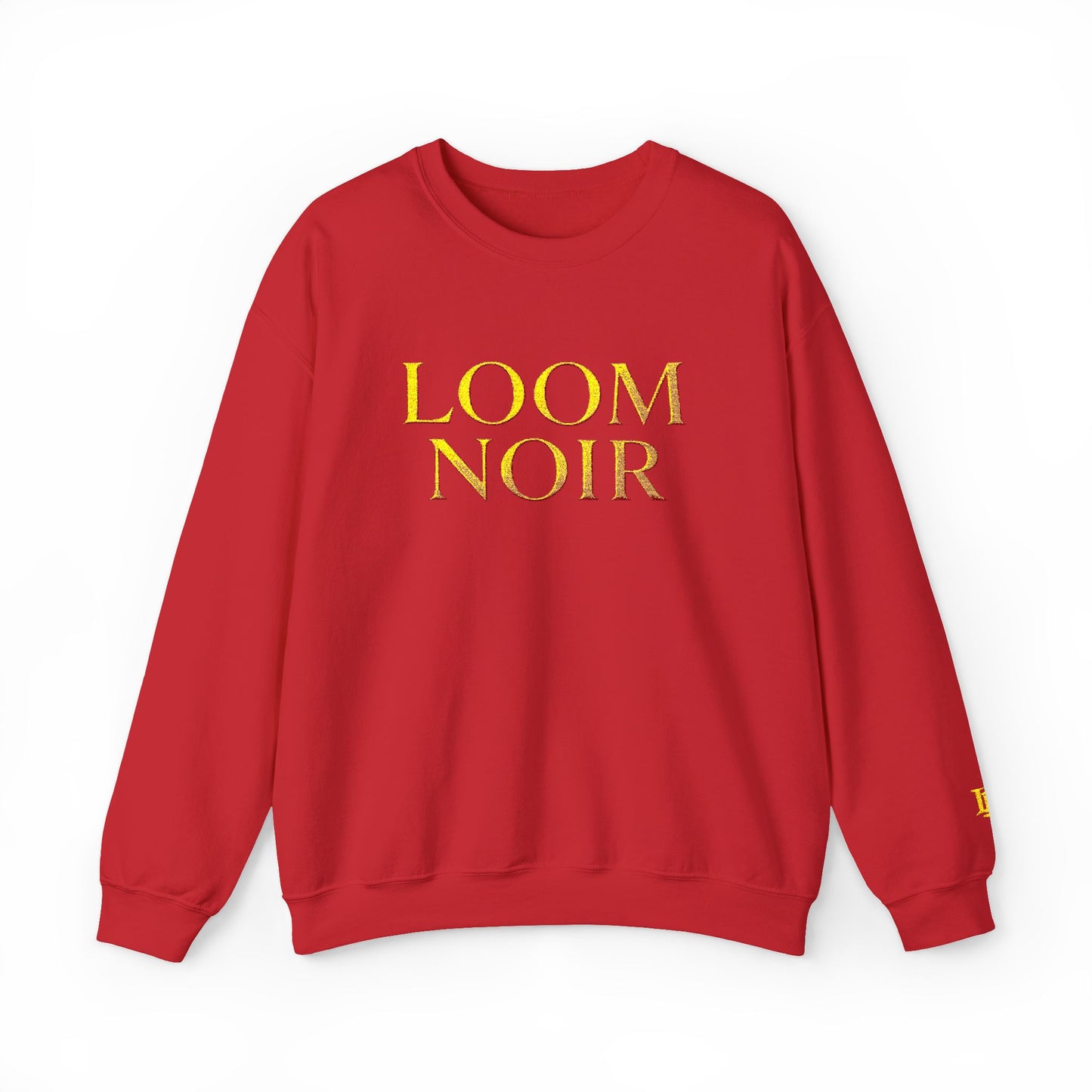 Gothic Gold Script Crewneck - Loom Noir Streetwear Sweatshirt