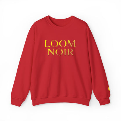 Gothic Gold Script Crewneck - Loom Noir Streetwear Sweatshirt