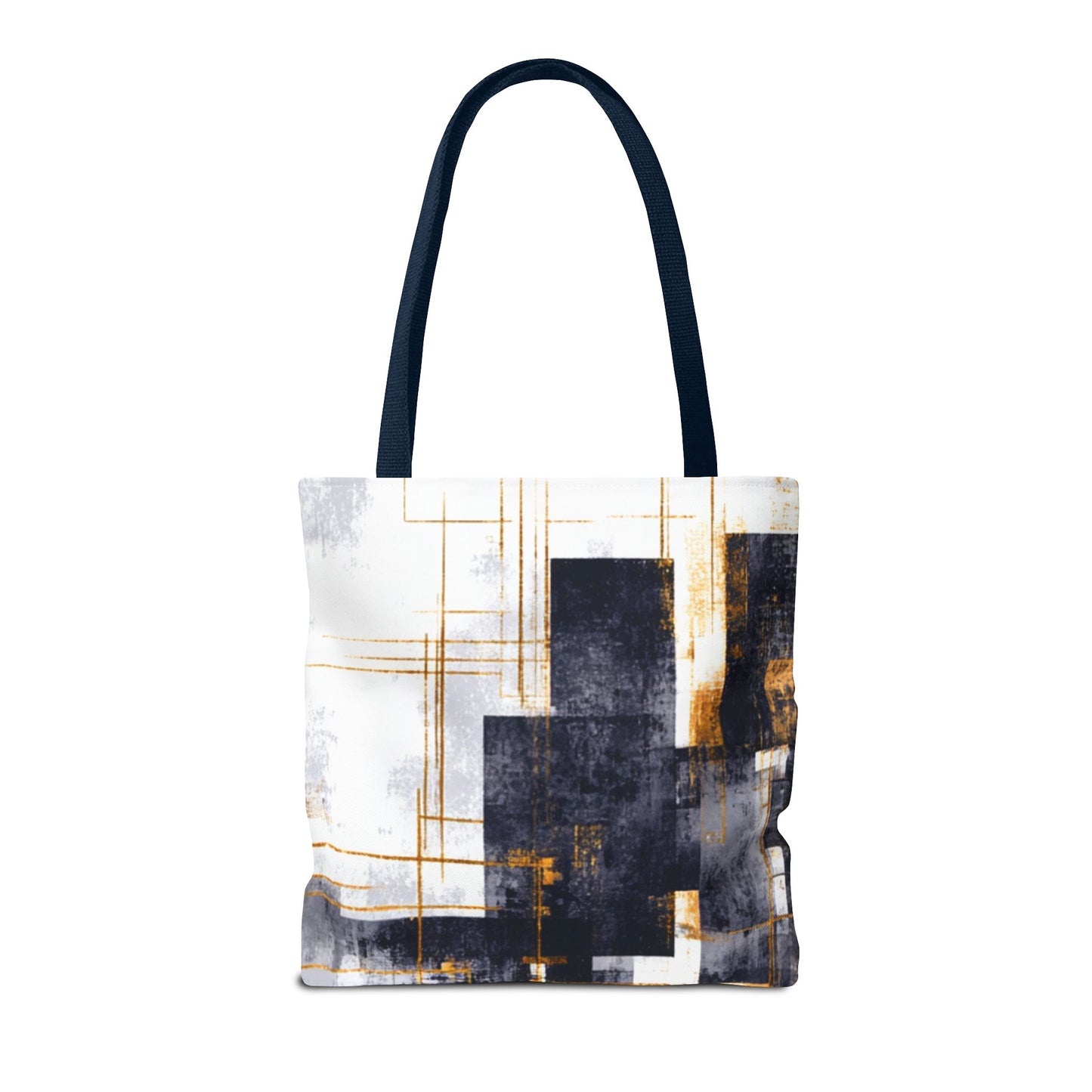 Modern Gold & Navy Tote Bag - Stylish Shopping Bag | Loom Noir