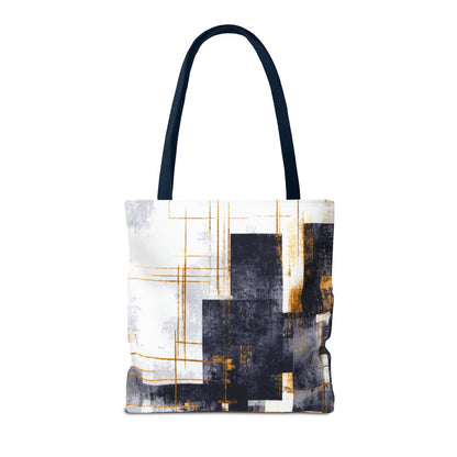 Modern Gold & Navy Tote Bag - Stylish Shopping Bag | Loom Noir
