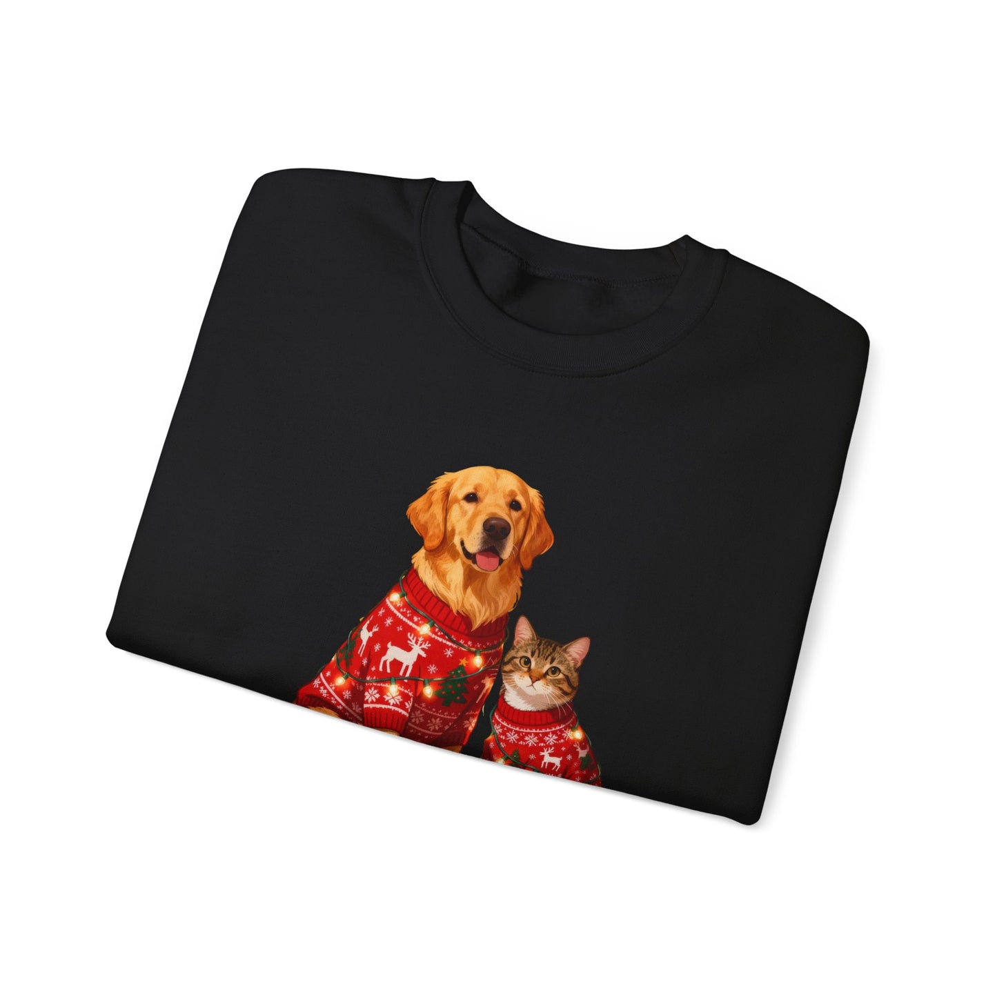 Holiday Pet Sweaters Heavy Blend Sweatshirt - Festive Crewneck | Loom Noir