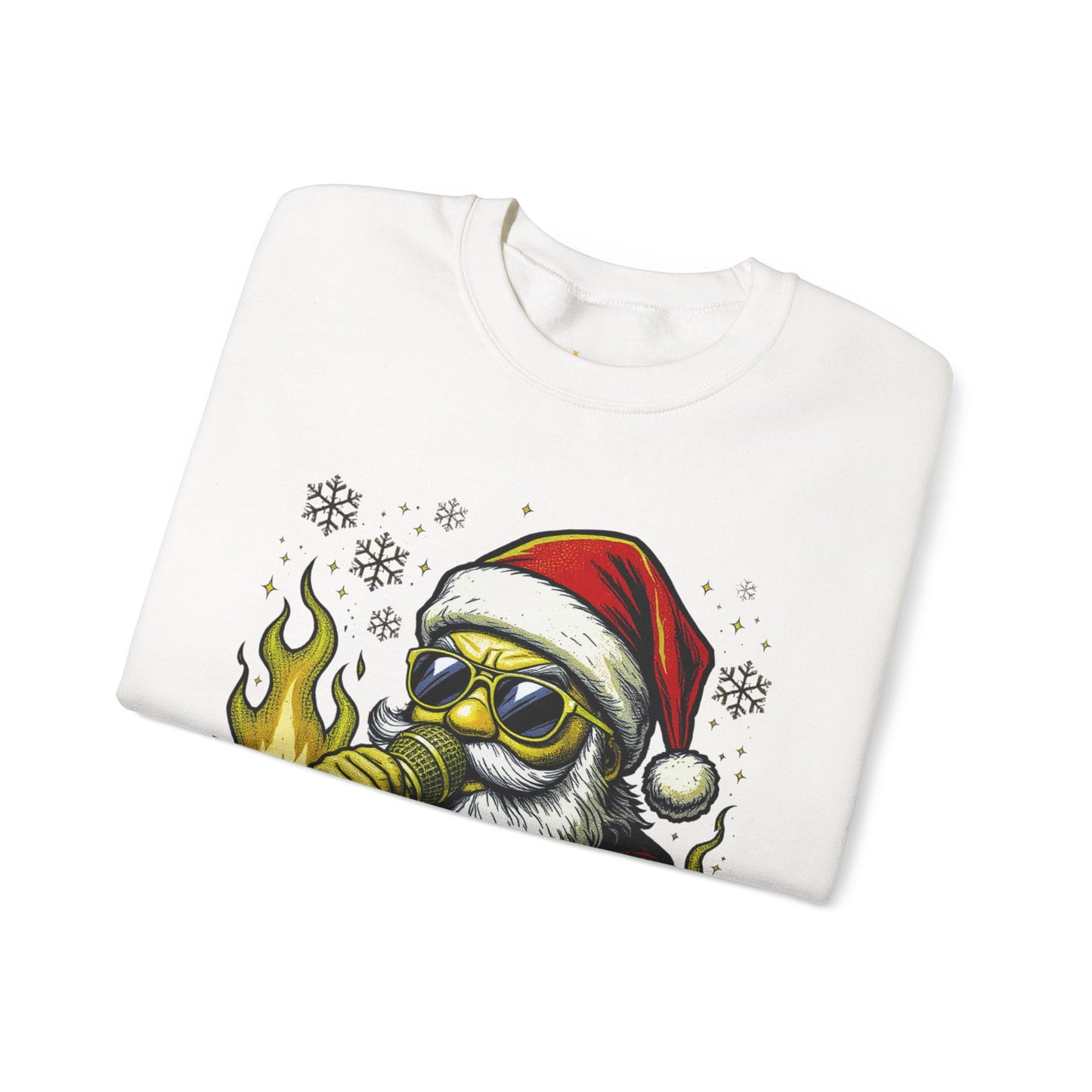 Santa Rapper Holiday Sweatshirt - Hip Hop Christmas Crewneck | Loom Noir