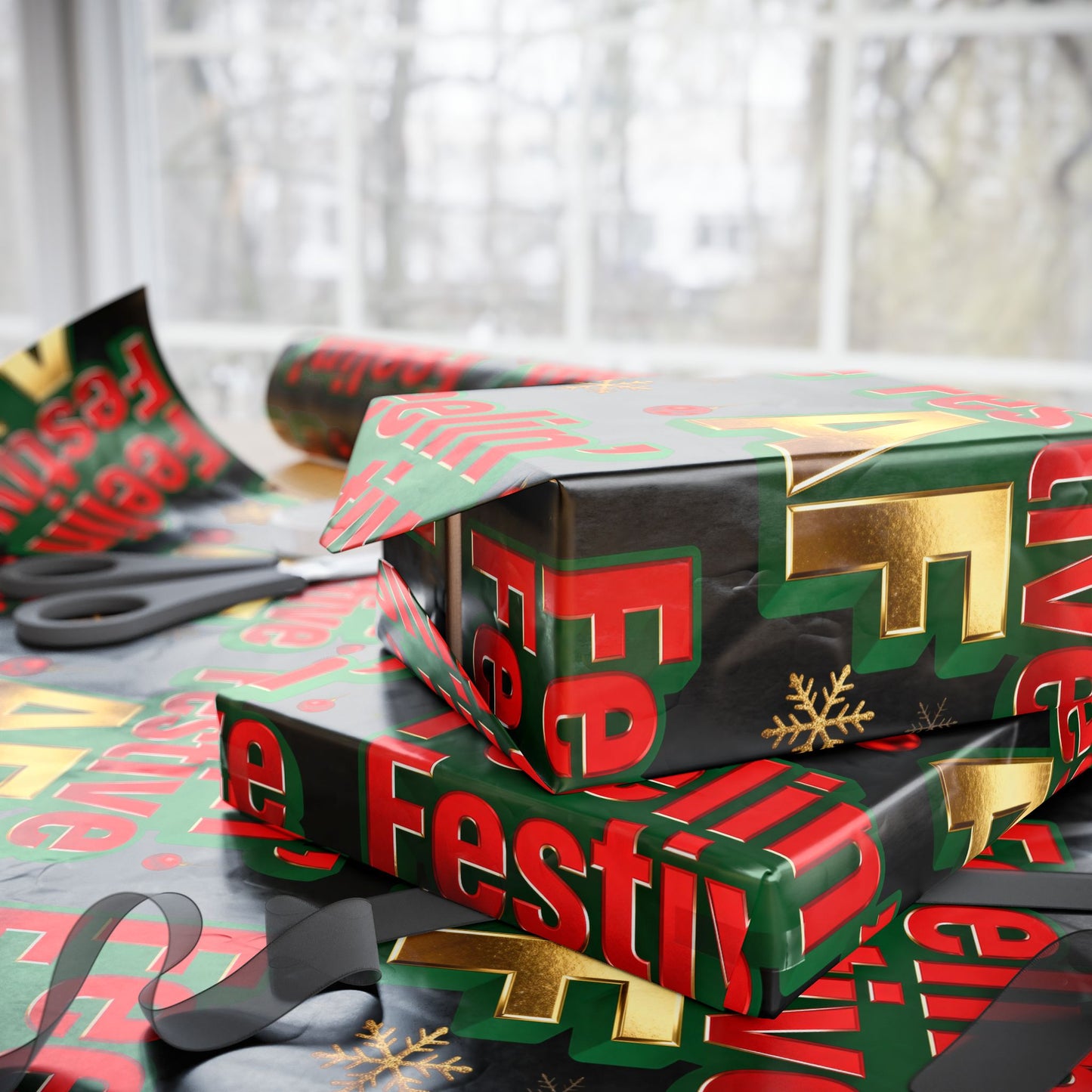 Hanukkah Wrapping Paper - Festive Gift Wrap | Loom Noir