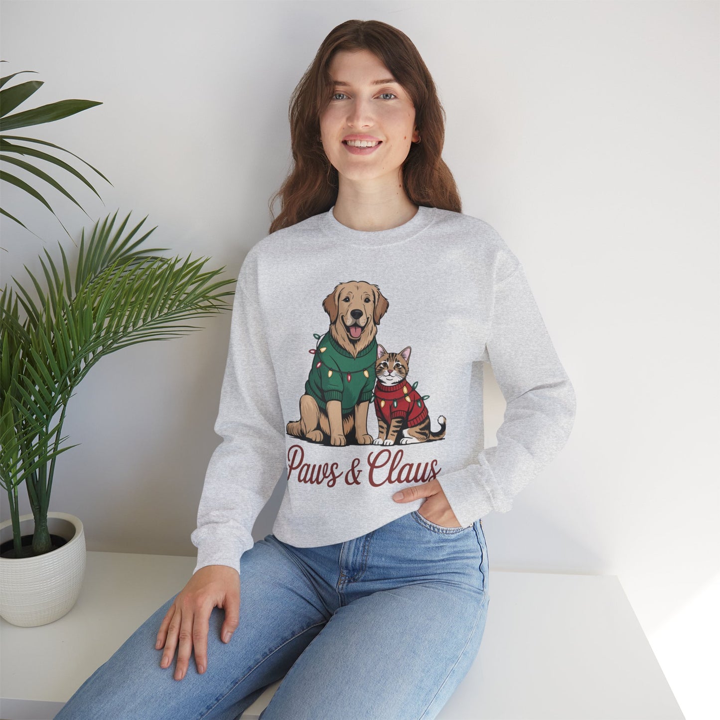 Paws & Claus Holiday Sweatshirt - Festive Pet Apparel | Loom Noir