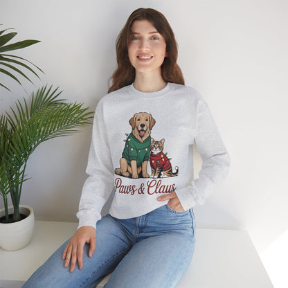 Paws & Claus Holiday Sweatshirt - Festive Pet Apparel | Loom Noir