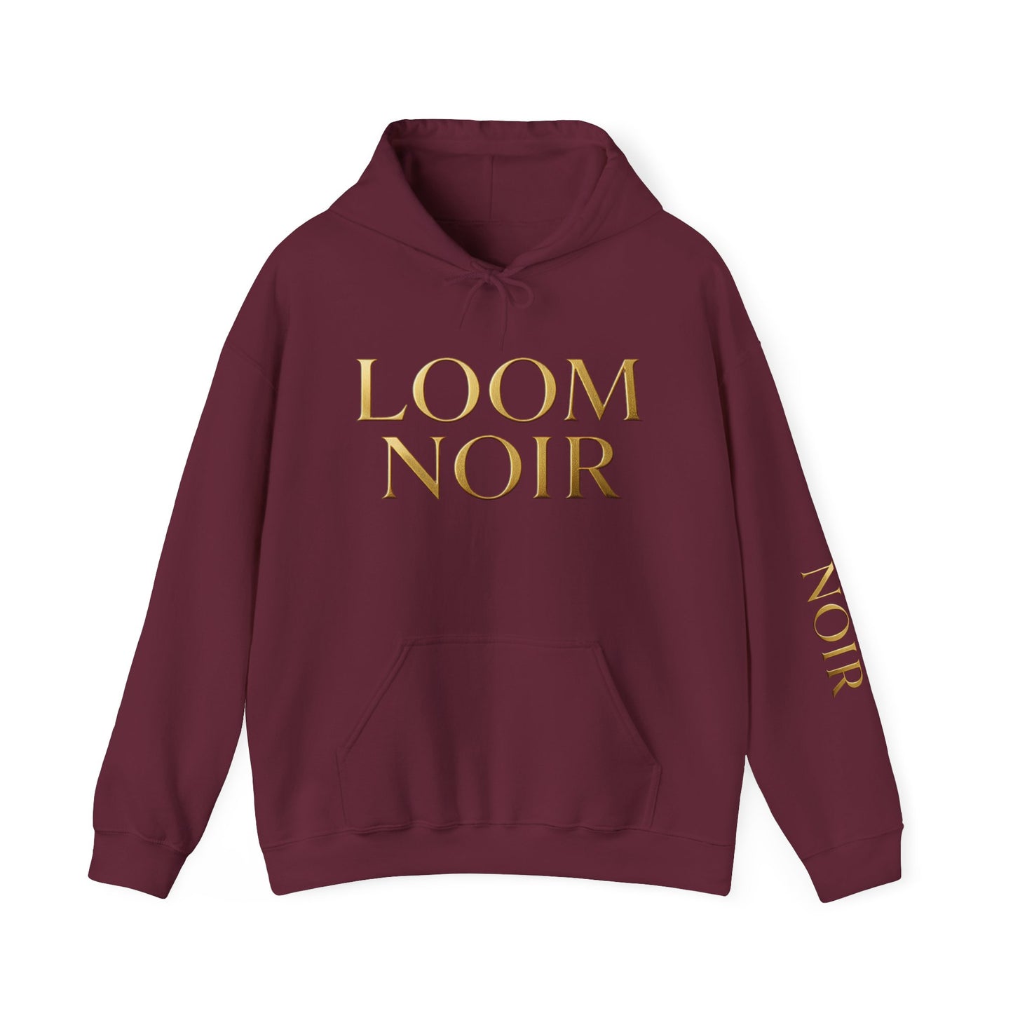 Gold-Print Hoodie - Premium Streetwear | Loom Noir