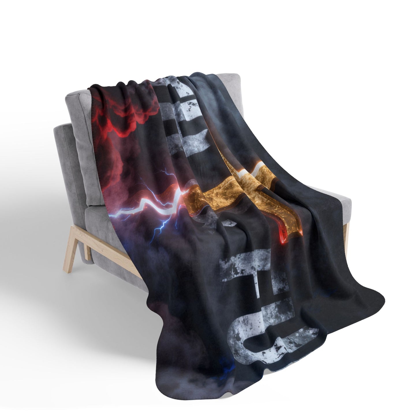 Faithful Cross Sherpa Blanket | Christian Inspirational Throw