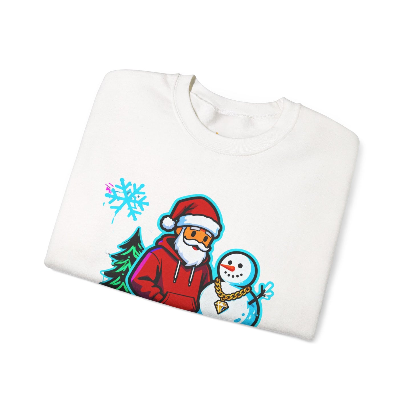 North Pole Trap House Sweatshirt - Funny Santa Christmas Crewneck | Loom Noir