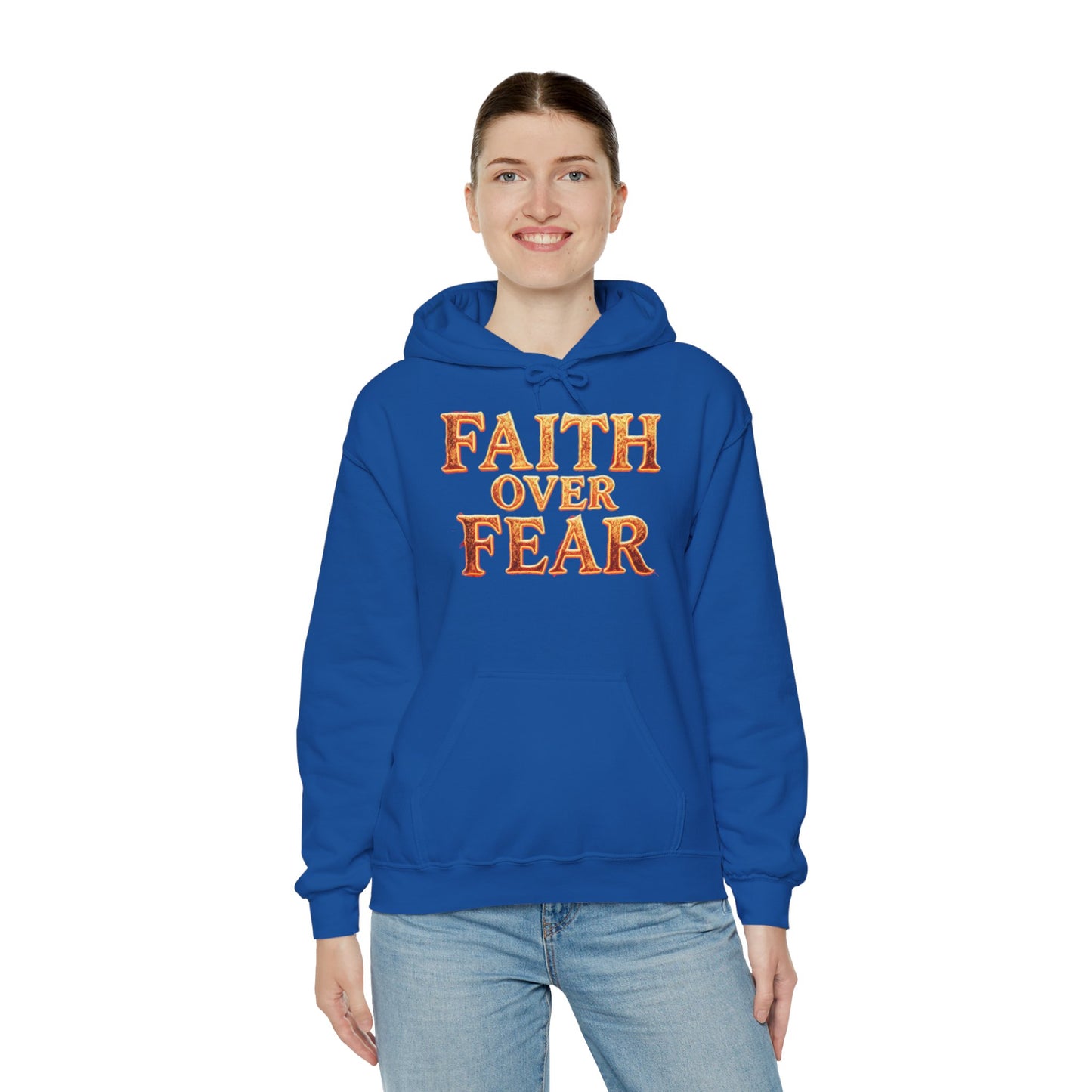 Faith Over Fear Hoodie Pullover - Christian Streetwear | Loom Noir