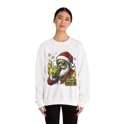 Santa Rapper Holiday Sweatshirt - Hip Hop Christmas Crewneck | Loom Noir