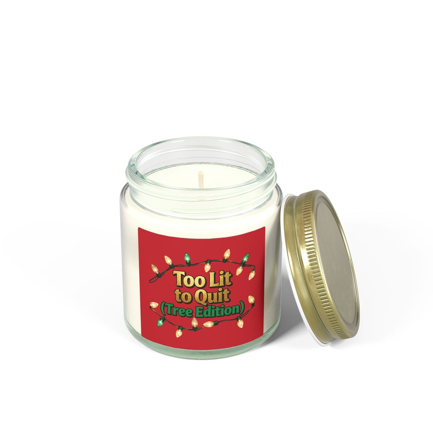Too Lit to Quit Holiday Scented Candle - Eco-Friendly Coconut Apricot Wax | Loom Noir