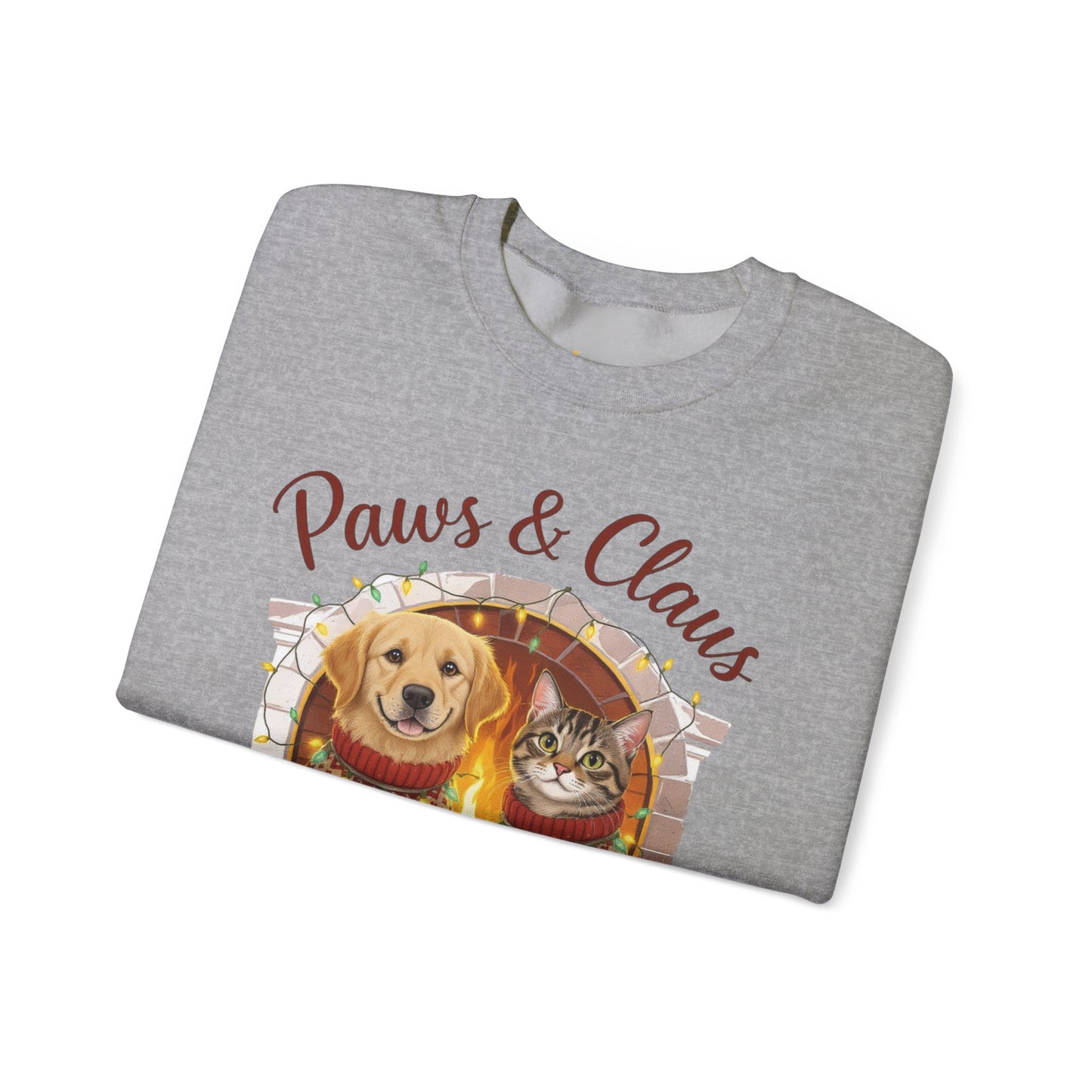 Christmas Paws & Claus Sweatshirt - Holiday Pet Lover Gift | Loom Noir