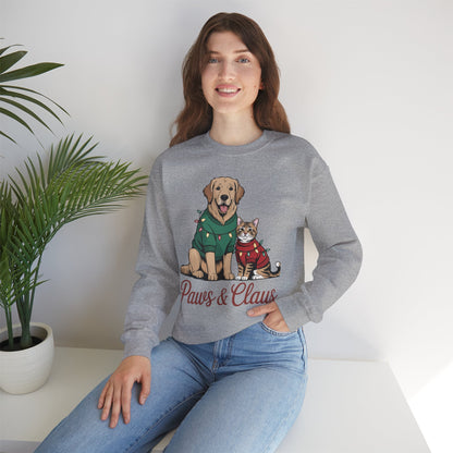 Paws & Claus Holiday Sweatshirt - Festive Pet Apparel | Loom Noir