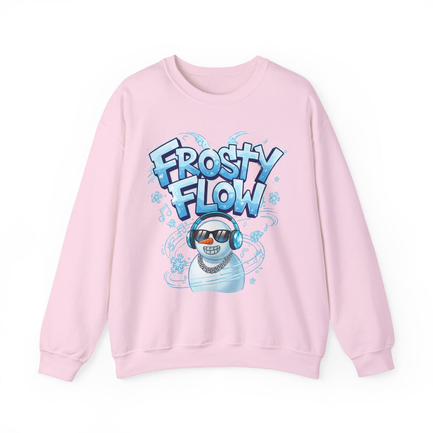 Frosty Flow Sweatshirt - Cool Snowman Graphic Crewneck | Loom Noir