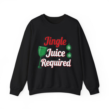 Jingle Juice Required Sweatshirt - Funny Holiday Drinking Crewneck | Loom Noir