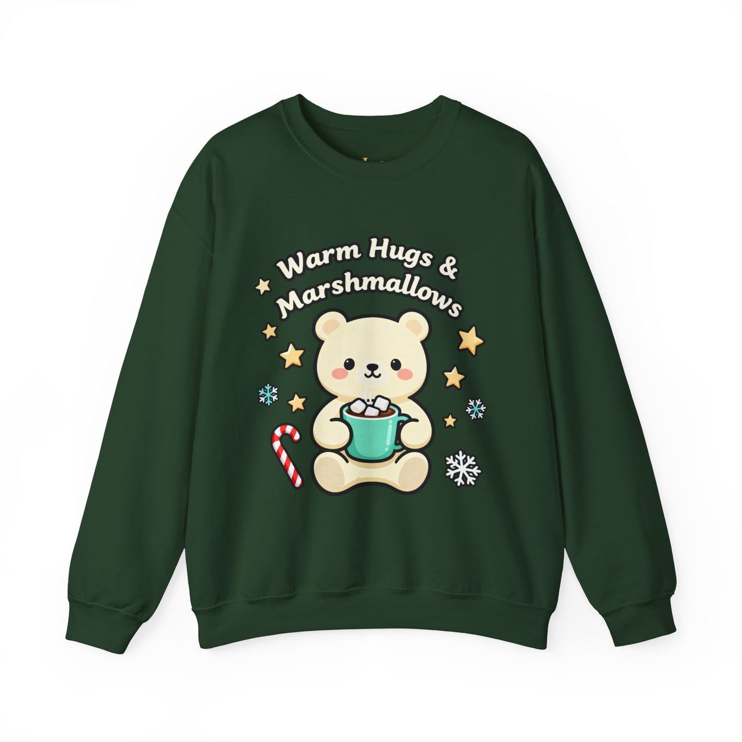 Cute Bear Hot Cocoa Sweatshirt - Warm Hugs & Marshmallows | Loom Noir