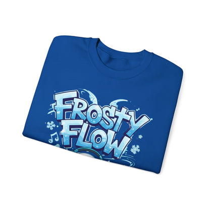 Frosty Flow Sweatshirt - Cool Snowman Graphic Crewneck | Loom Noir