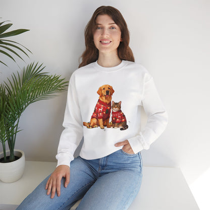 Holiday Pet Sweaters Heavy Blend Sweatshirt - Festive Crewneck | Loom Noir