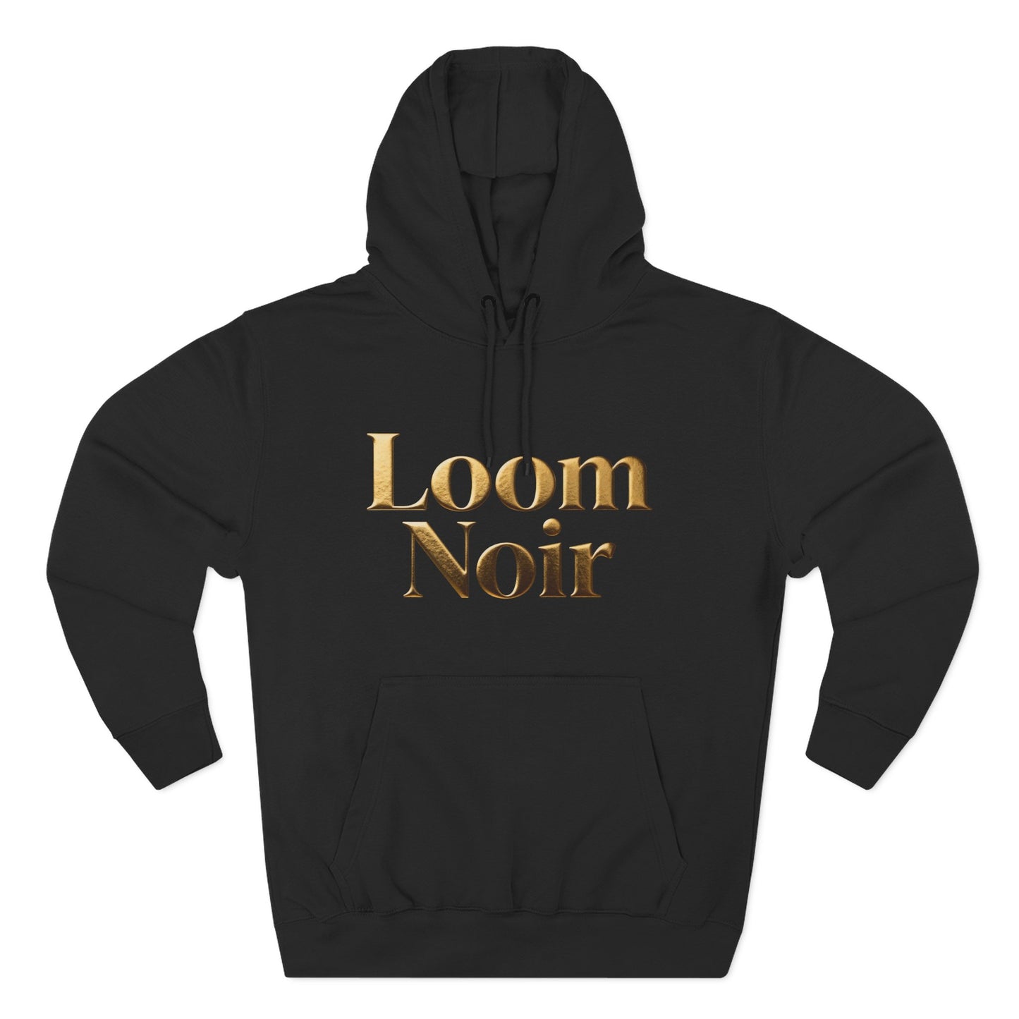 Cozy Three-Panel Fleece Hoodie - Premium Streetwear | Loom Noir