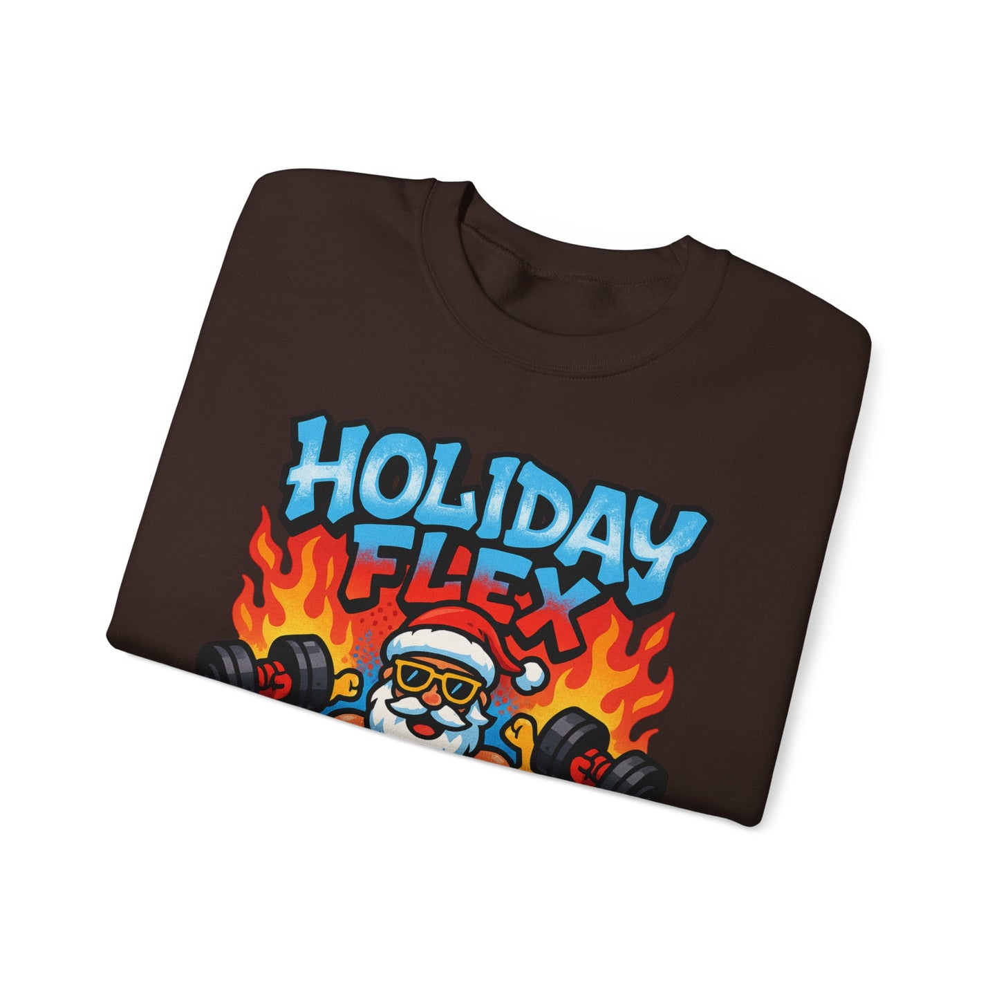 Holiday Flex Fit Santa Sweatshirt - Funny Christmas Crewneck | Loom Noir