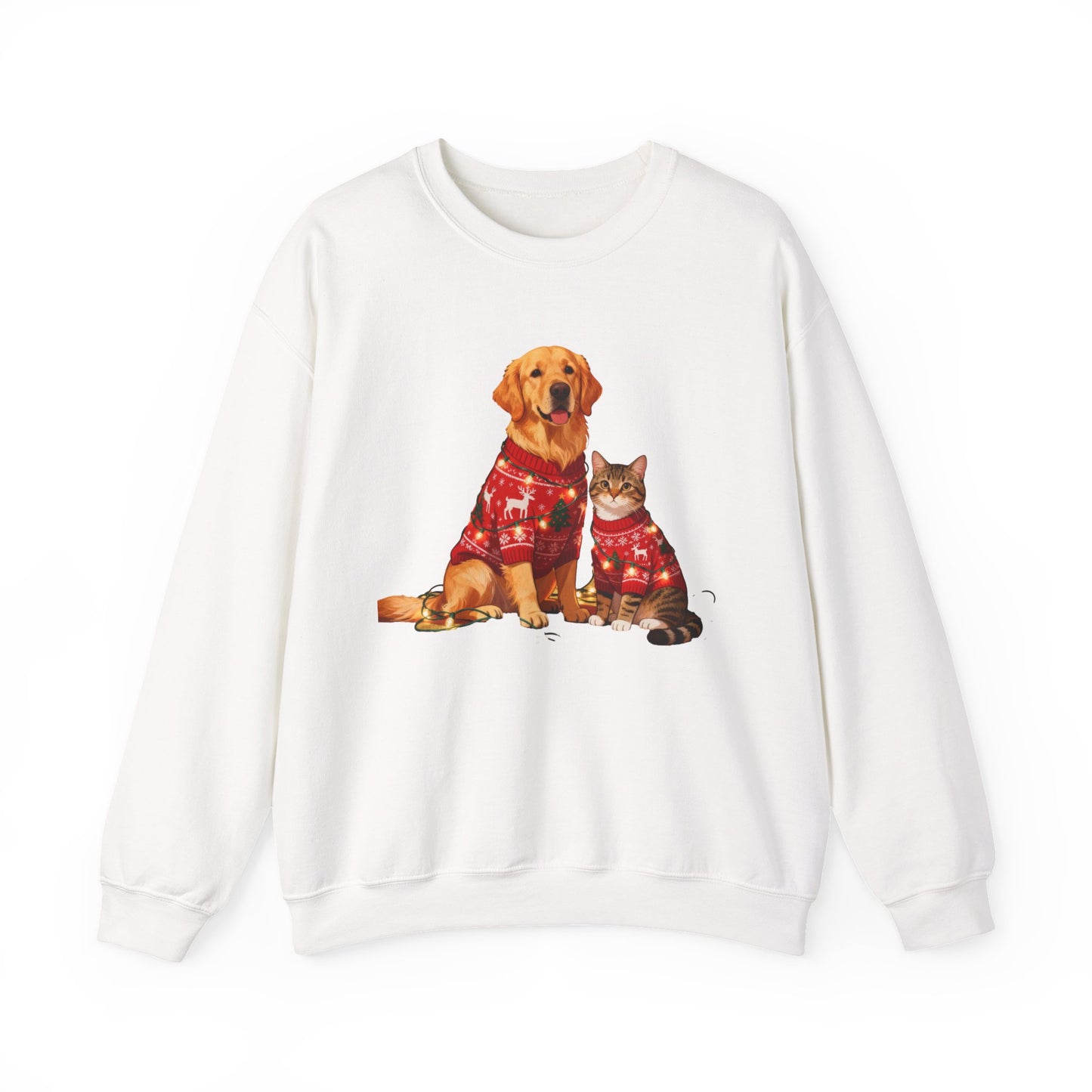 Holiday Pet Sweaters Heavy Blend Sweatshirt - Festive Crewneck | Loom Noir