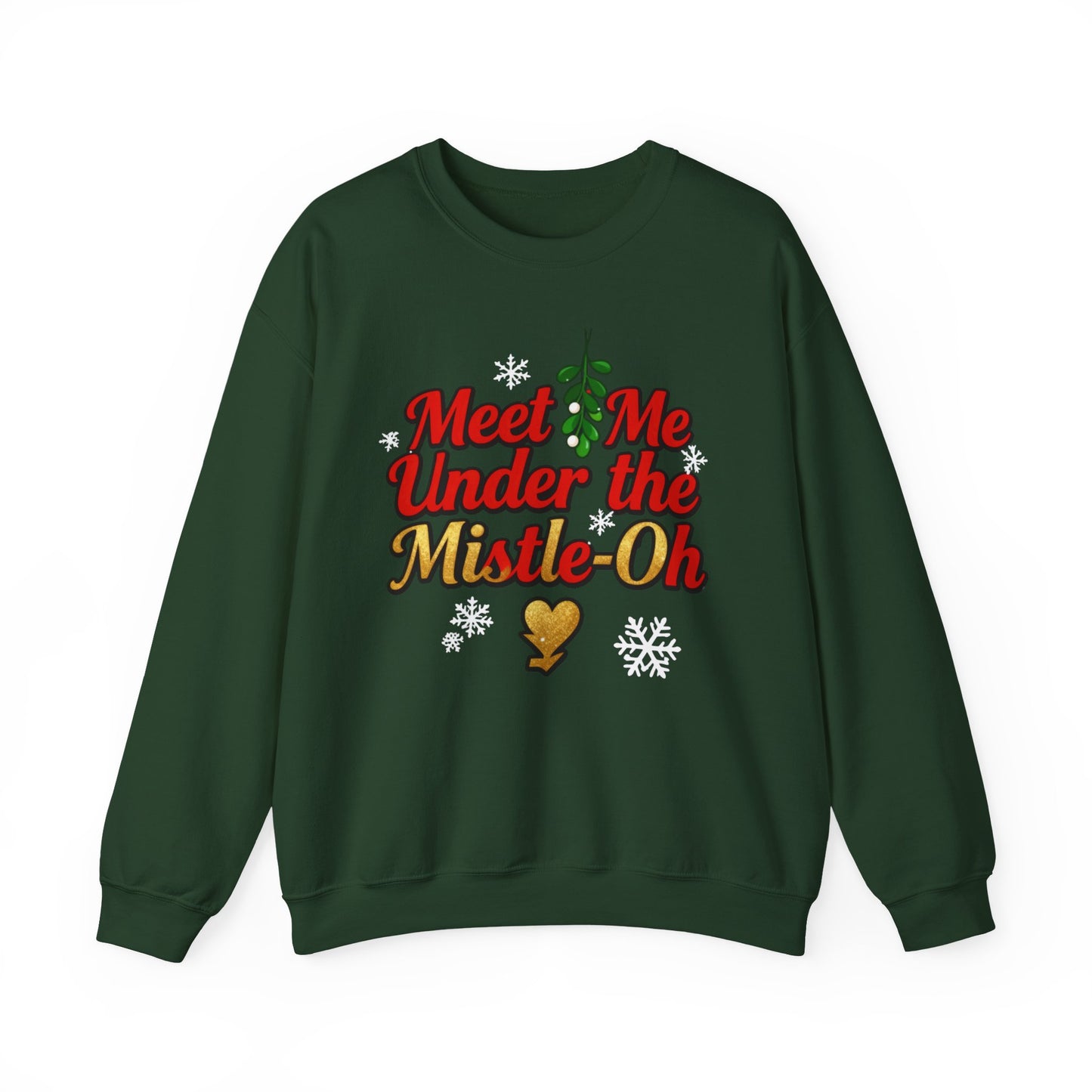 Meet Me Under the Mistle-OH Sweatshirt - Funny Christmas Crewneck | Loom Noir