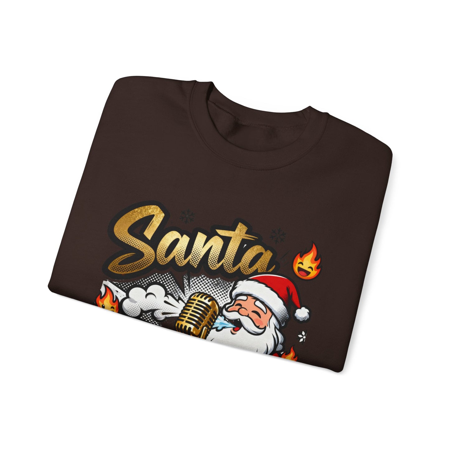 Santa Bars Sweatshirt - Funny Christmas Rap Crewneck | Loom Noir