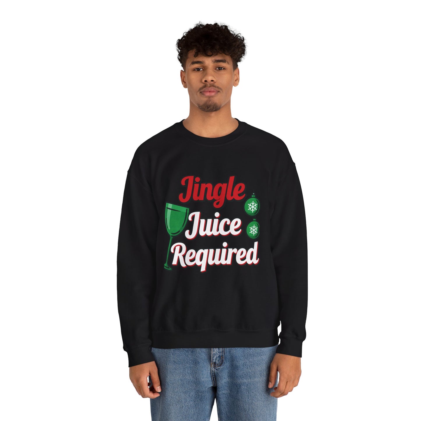 Jingle Juice Required Sweatshirt - Funny Holiday Drinking Crewneck | Loom Noir