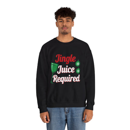 Jingle Juice Required Sweatshirt - Funny Holiday Drinking Crewneck | Loom Noir