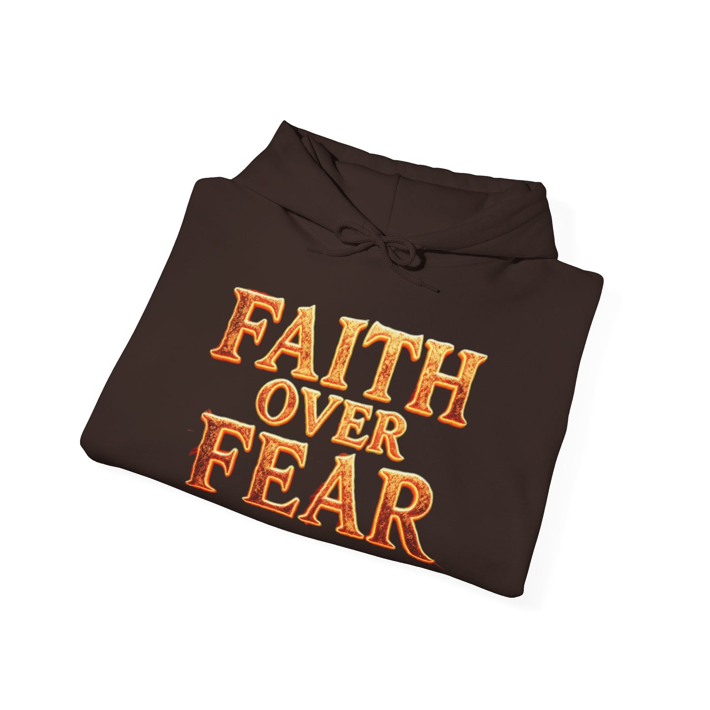 Faith Over Fear Hoodie Pullover - Christian Streetwear | Loom Noir