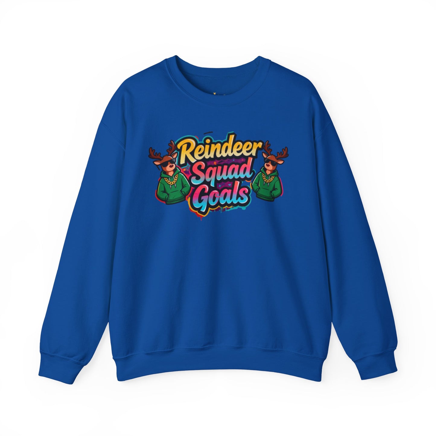 Reindeer Squad Goals Sweatshirt - Funny Christmas Crewneck | Loom Noir
