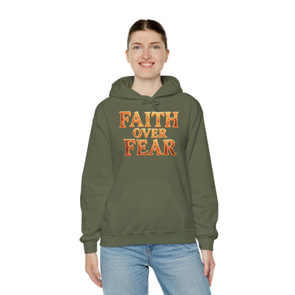 Faith Over Fear Hoodie Pullover - Christian Streetwear | Loom Noir