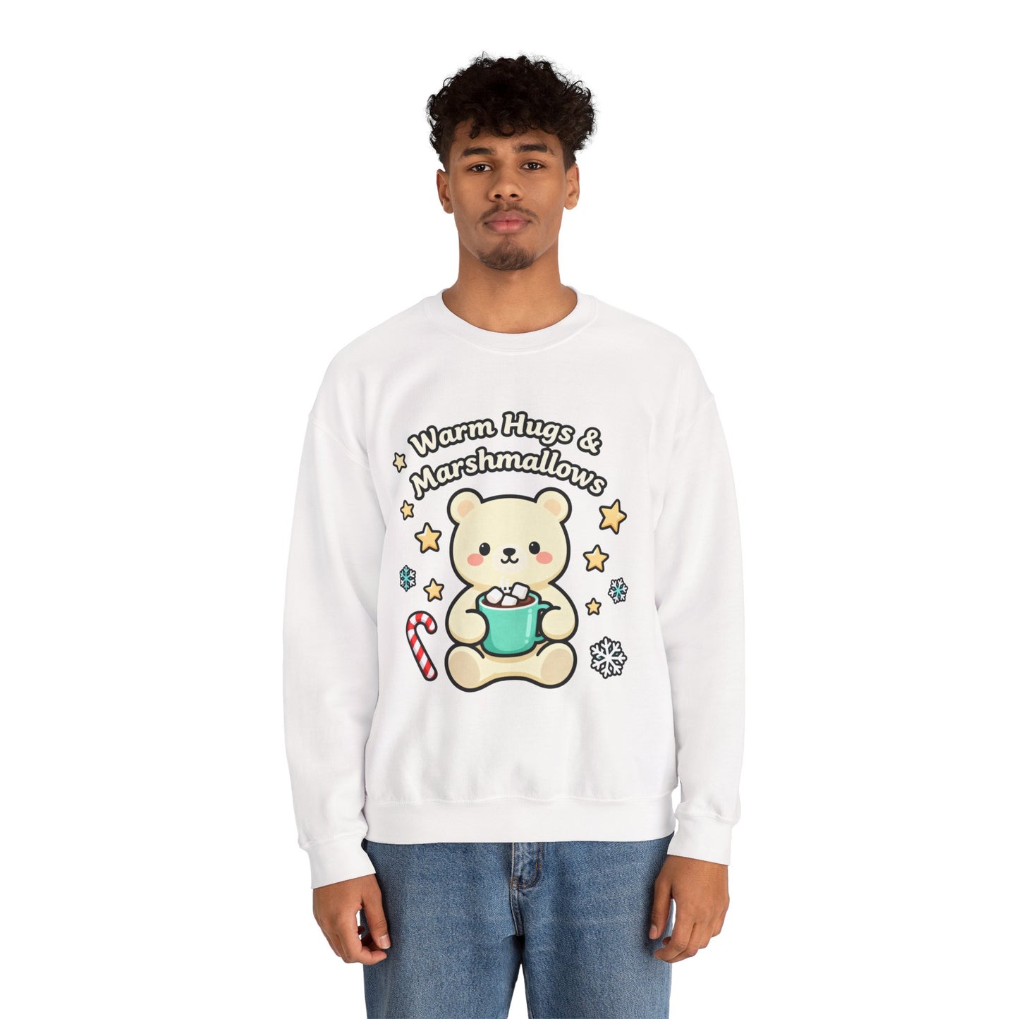 Cute Bear Hot Cocoa Sweatshirt - Warm Hugs & Marshmallows | Loom Noir