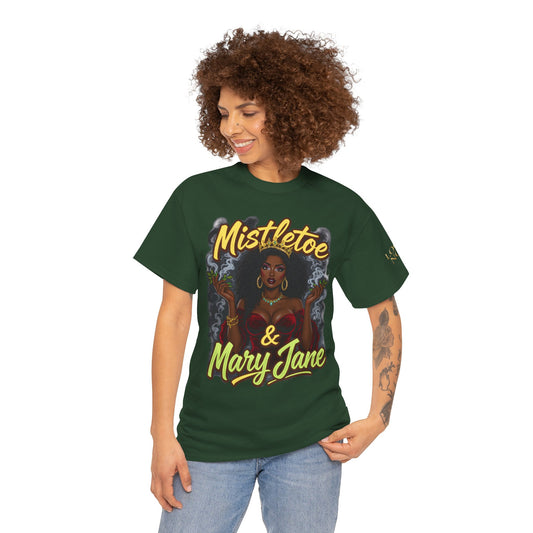 Mistletoe & Mary Jane Holiday Cannabis T-Shirt