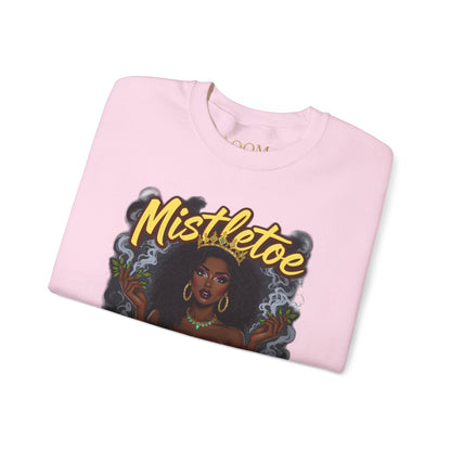 Mistletoe & Mary Jane Crewneck | Cannabis Holiday Sweatshirt