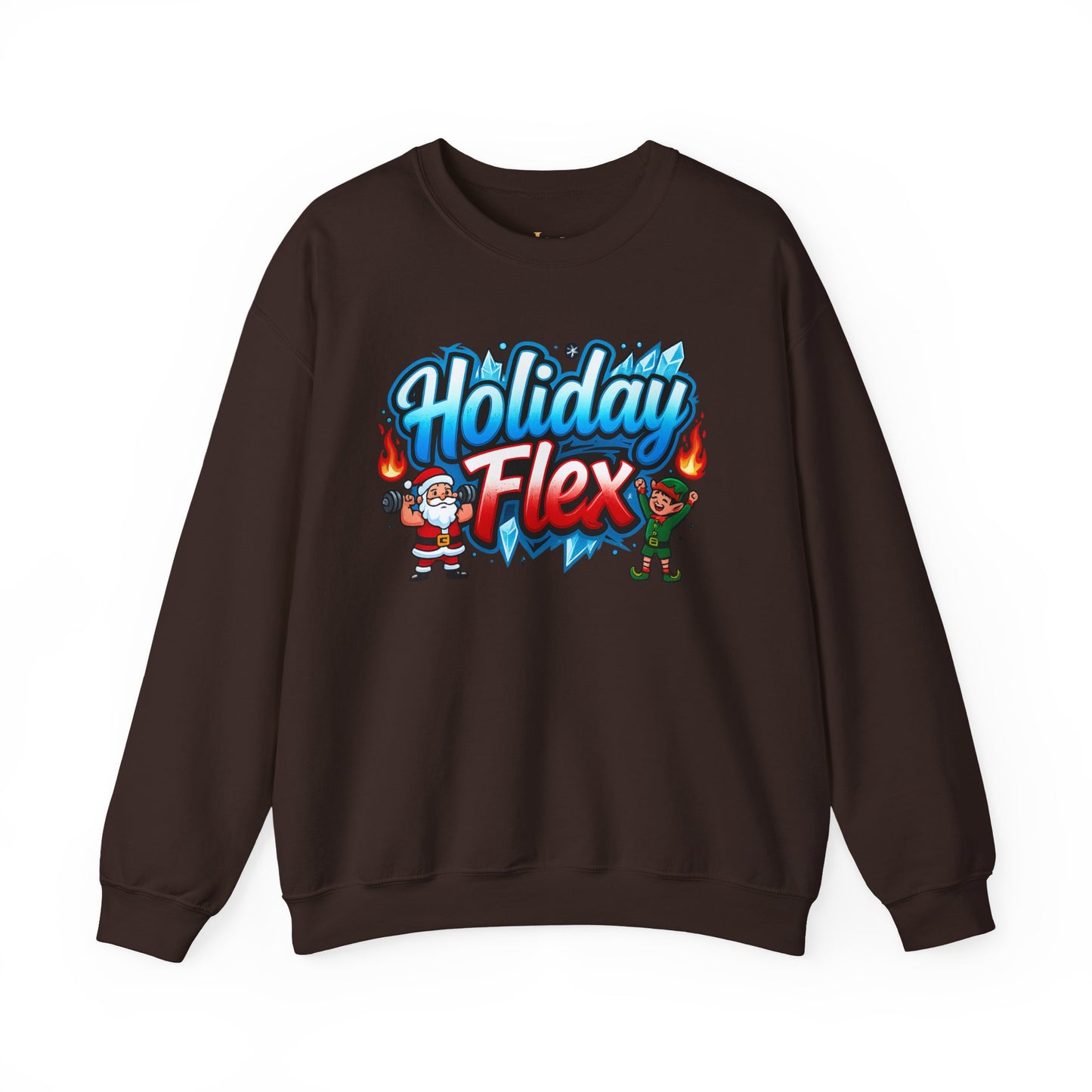 Holiday Flex Santa & Elf Sweatshirt - Funny Christmas Crewneck | Loom Noir