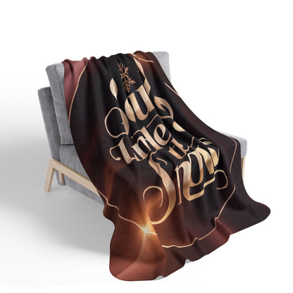 Soul Under the Snow Sherpa Blanket | Holiday Music-Themed Throw