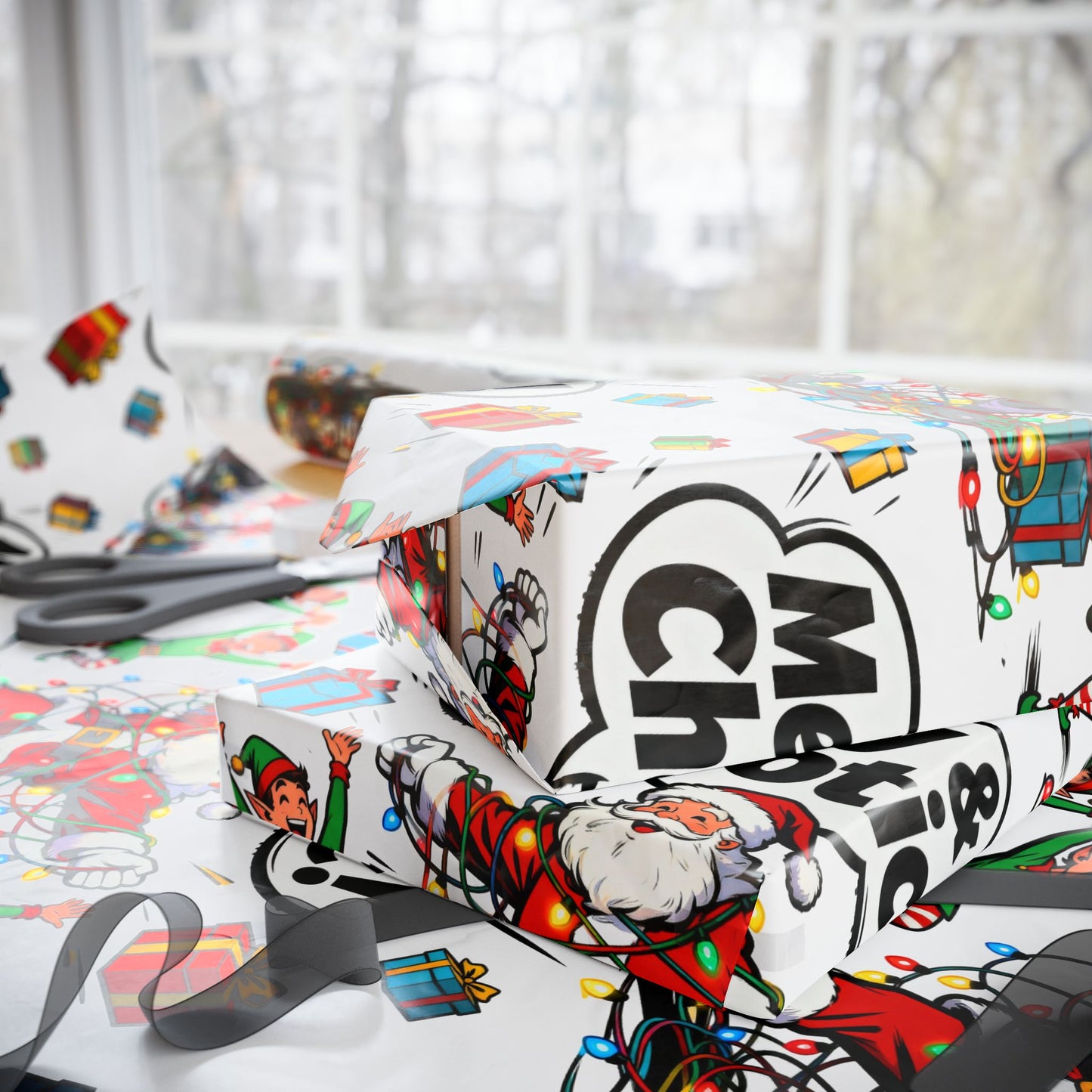 Holiday Gift Wrap - Festive Christmas Wrapping Paper | Loom Noir