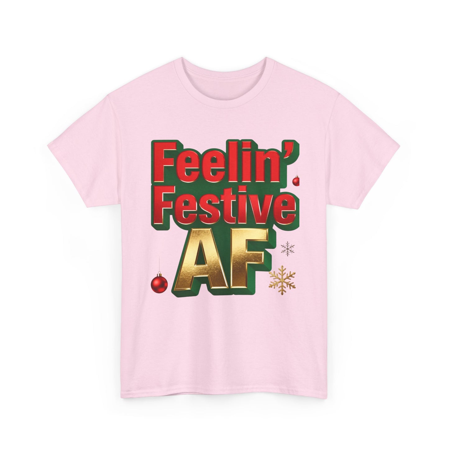 Festive AF Unisex T-Shirt - Funny Christmas Tee | Loom Noir