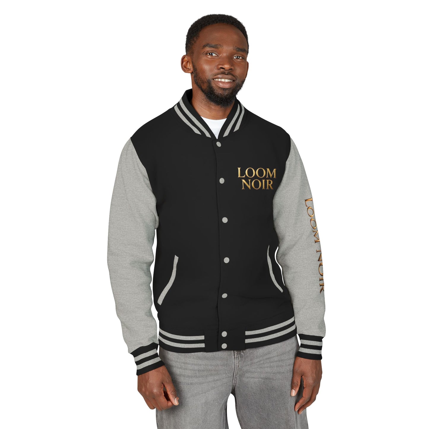 Loom Noir Letterman Jacket - Premium Streetwear Varsity