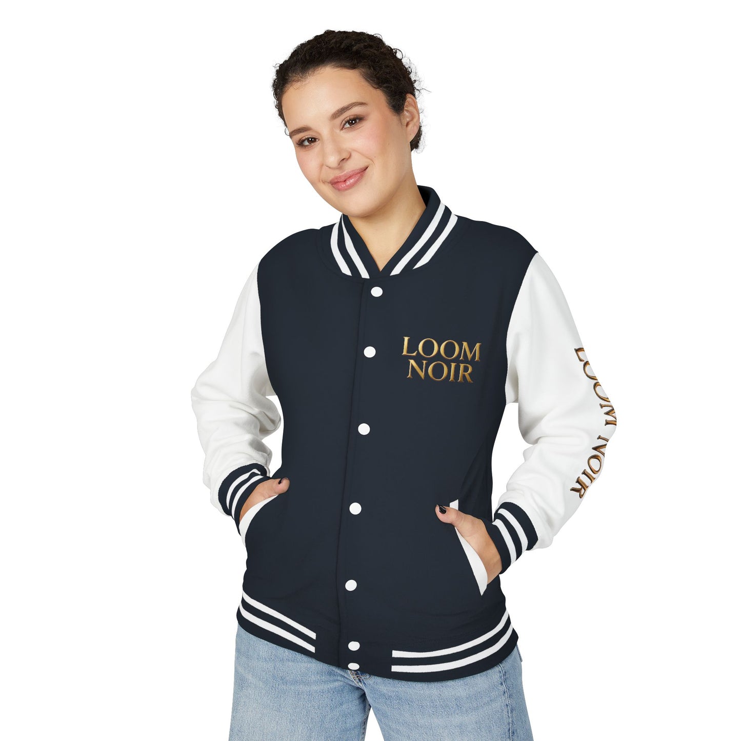 Loom Noir Letterman Jacket - Premium Streetwear Varsity