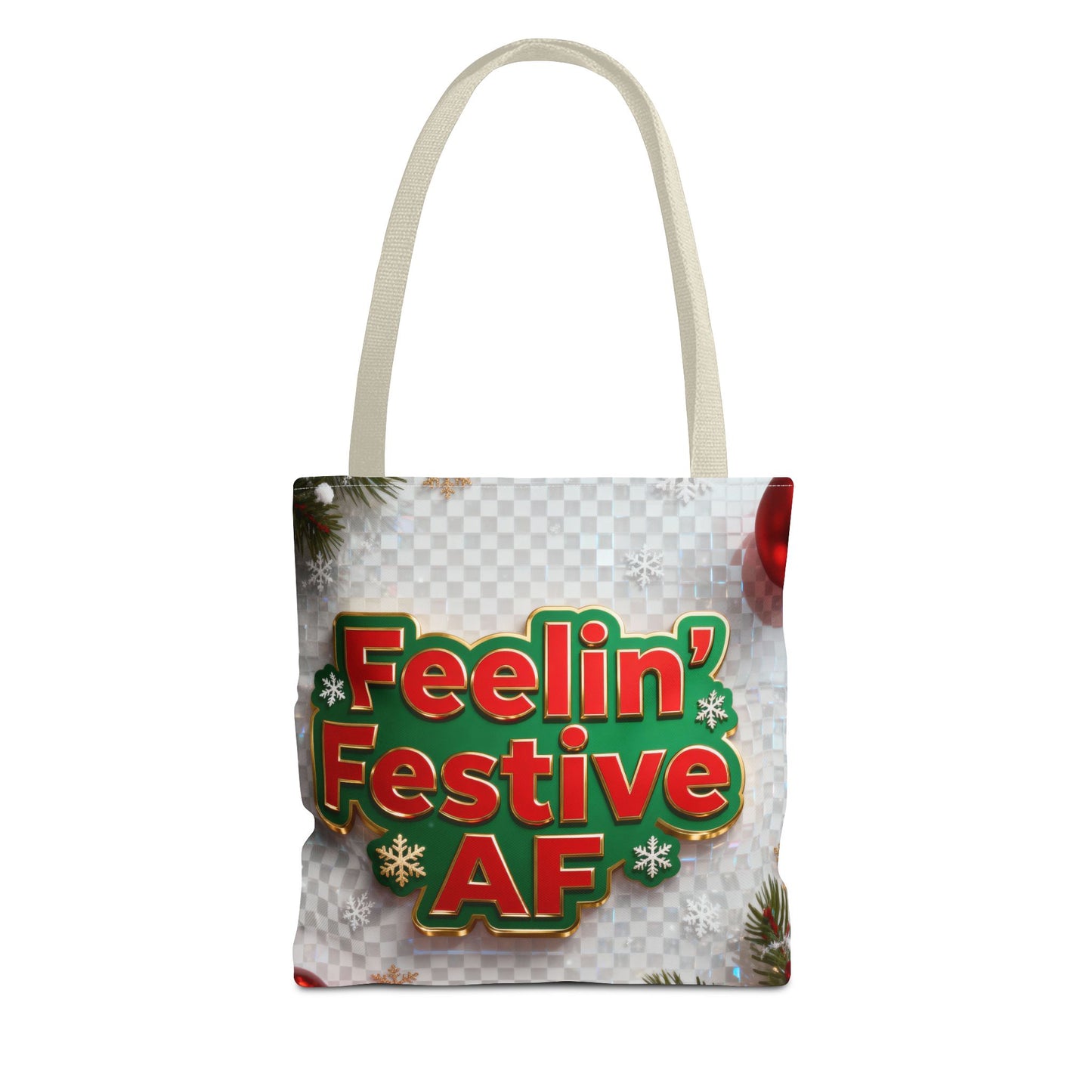 Feelin' Festive AF Tote Bag - Holiday Shopping Bag | Loom Noir