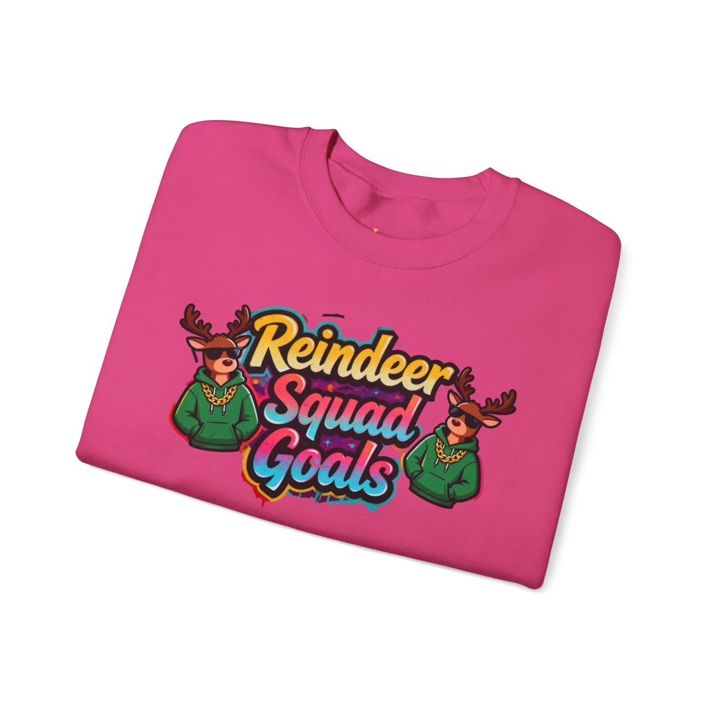 Reindeer Squad Goals Sweatshirt - Funny Christmas Crewneck | Loom Noir