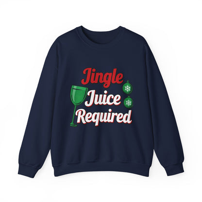 Jingle Juice Required Sweatshirt - Funny Holiday Drinking Crewneck | Loom Noir