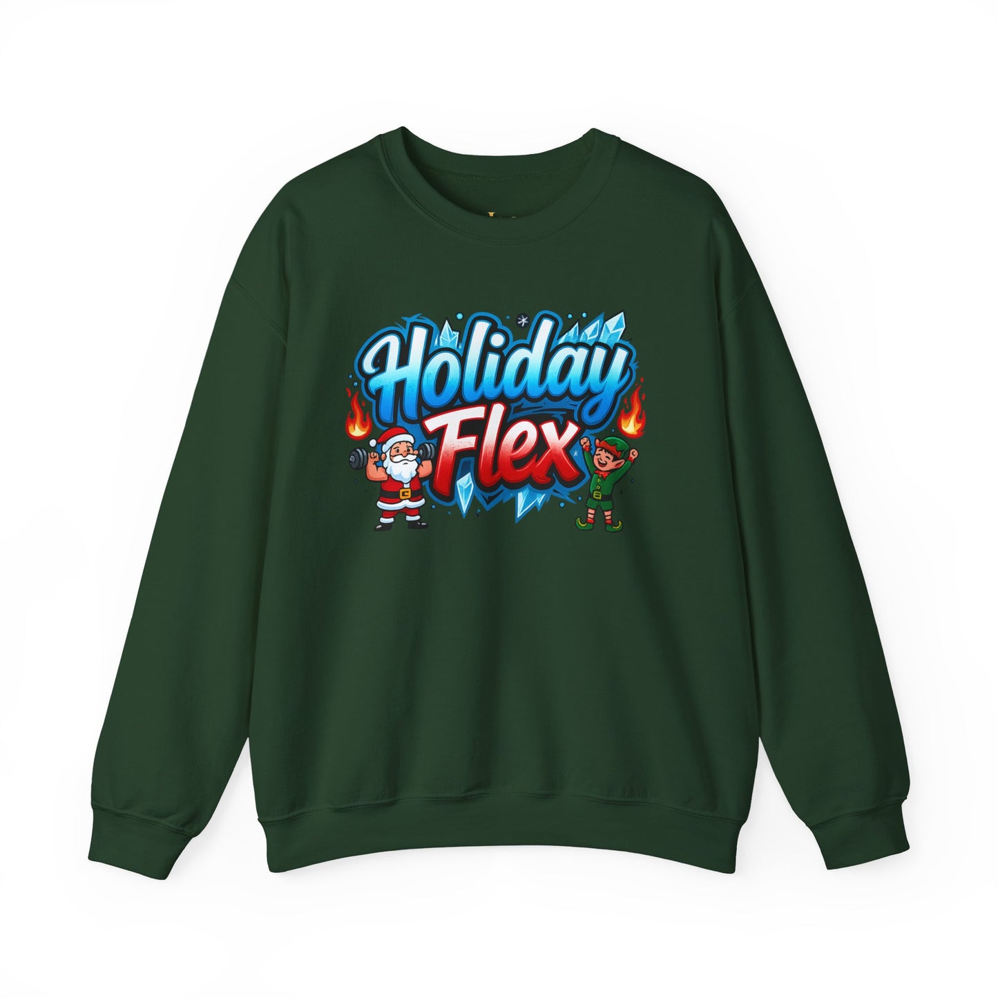 Holiday Flex Santa & Elf Sweatshirt - Funny Christmas Crewneck | Loom Noir