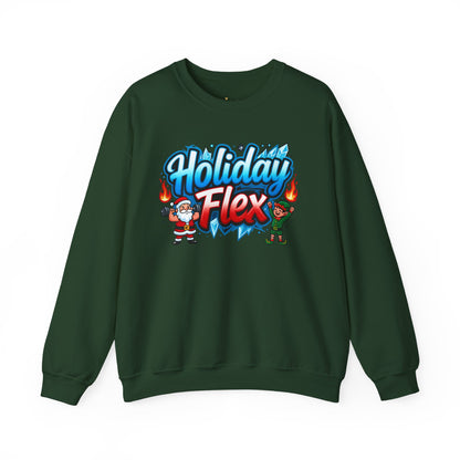Holiday Flex Santa & Elf Sweatshirt - Funny Christmas Crewneck | Loom Noir